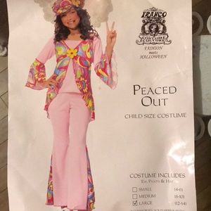 Child Size Large Peaced Out 60s 70s Groovey Halloween Costume